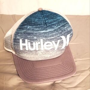 Hurley Grey/Green/White Mesh Back Snap Back OS Ball Cap Hat